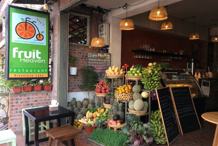 Noy's Fruit Heaven, one of the best restaurants in Vientiane